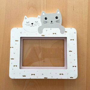 Wood Photo Frame with Kittens